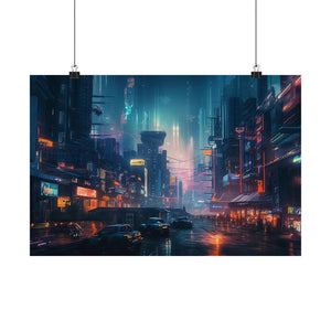 "Neon Futurism City" - Poster