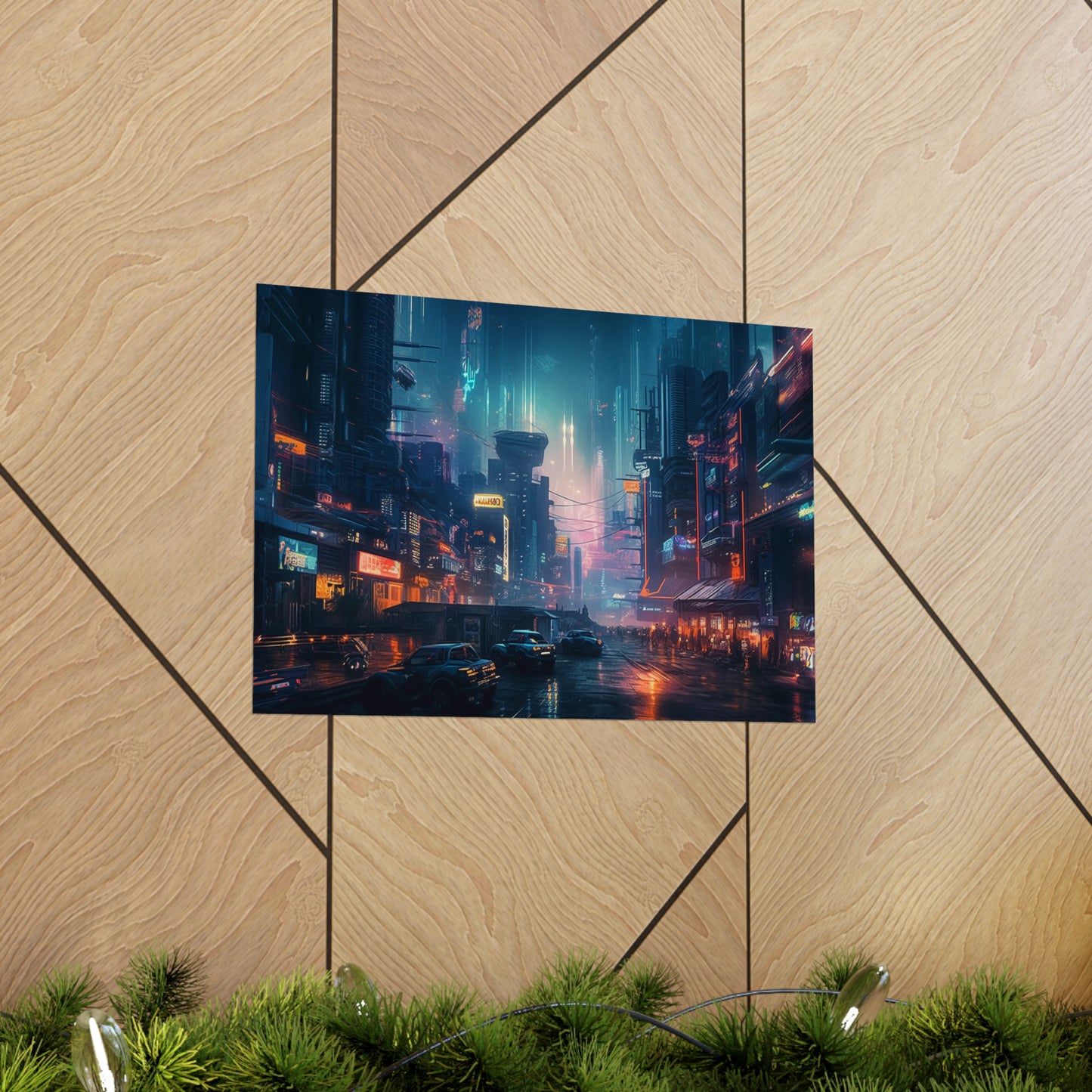 "Neon Futurism City" - Poster